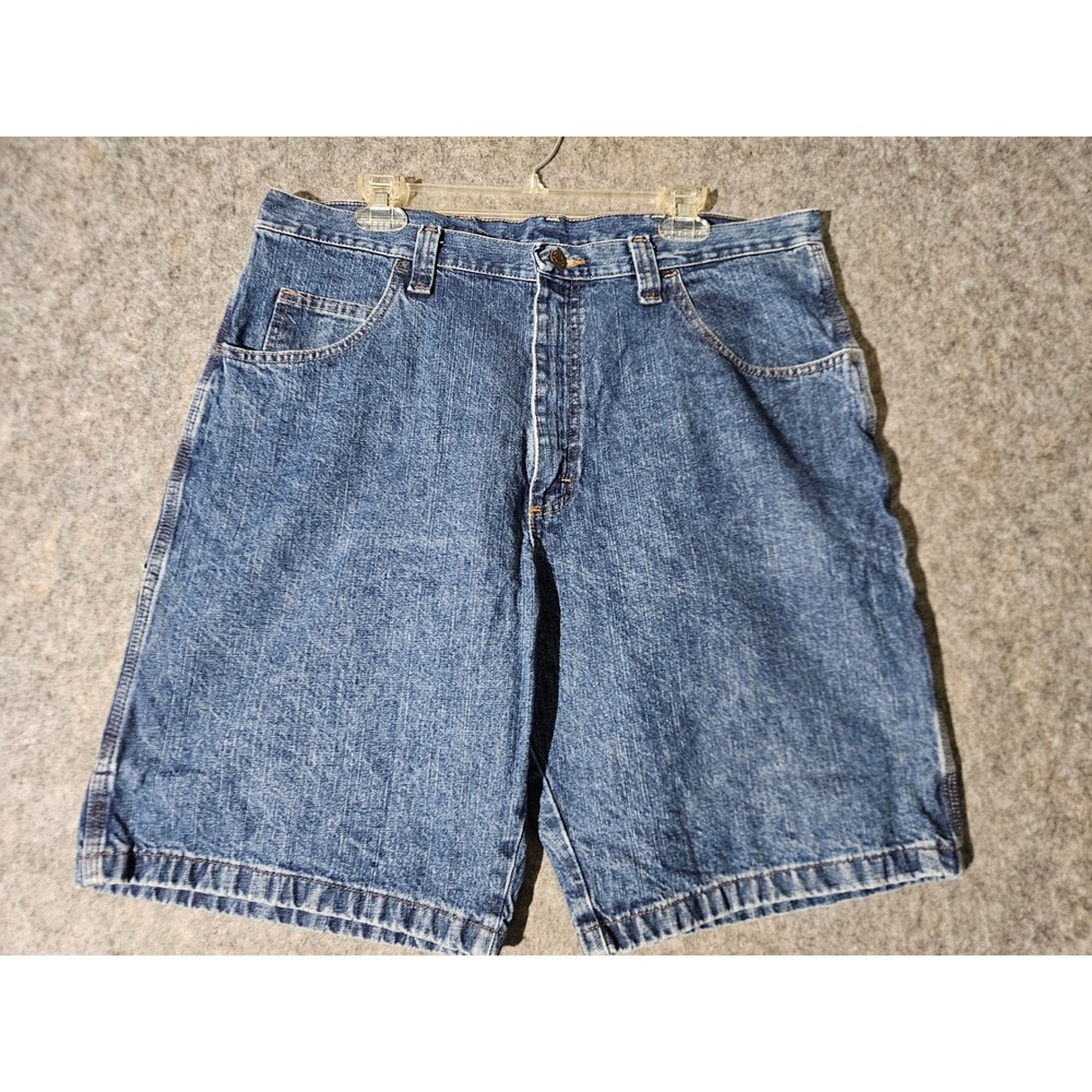 Wrangler Carpenter Shorts Mens 38 Blue Denim Utility Hammer Loop